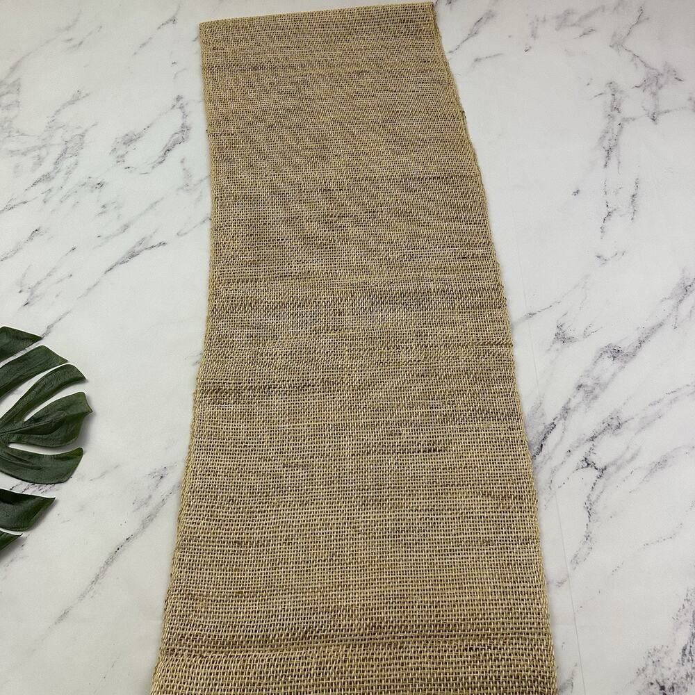 World Market Cost Plus Jute Raffia Woven Table Runner Long Boho Tropical Natural - Picture 4 of 5